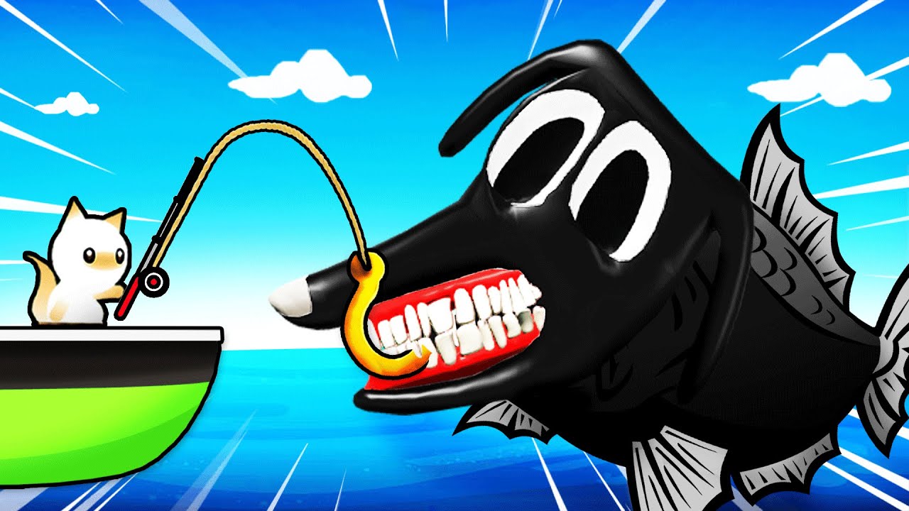 Catching The NEW CARTOON DOG SHARK (Cat Goes Fishing)