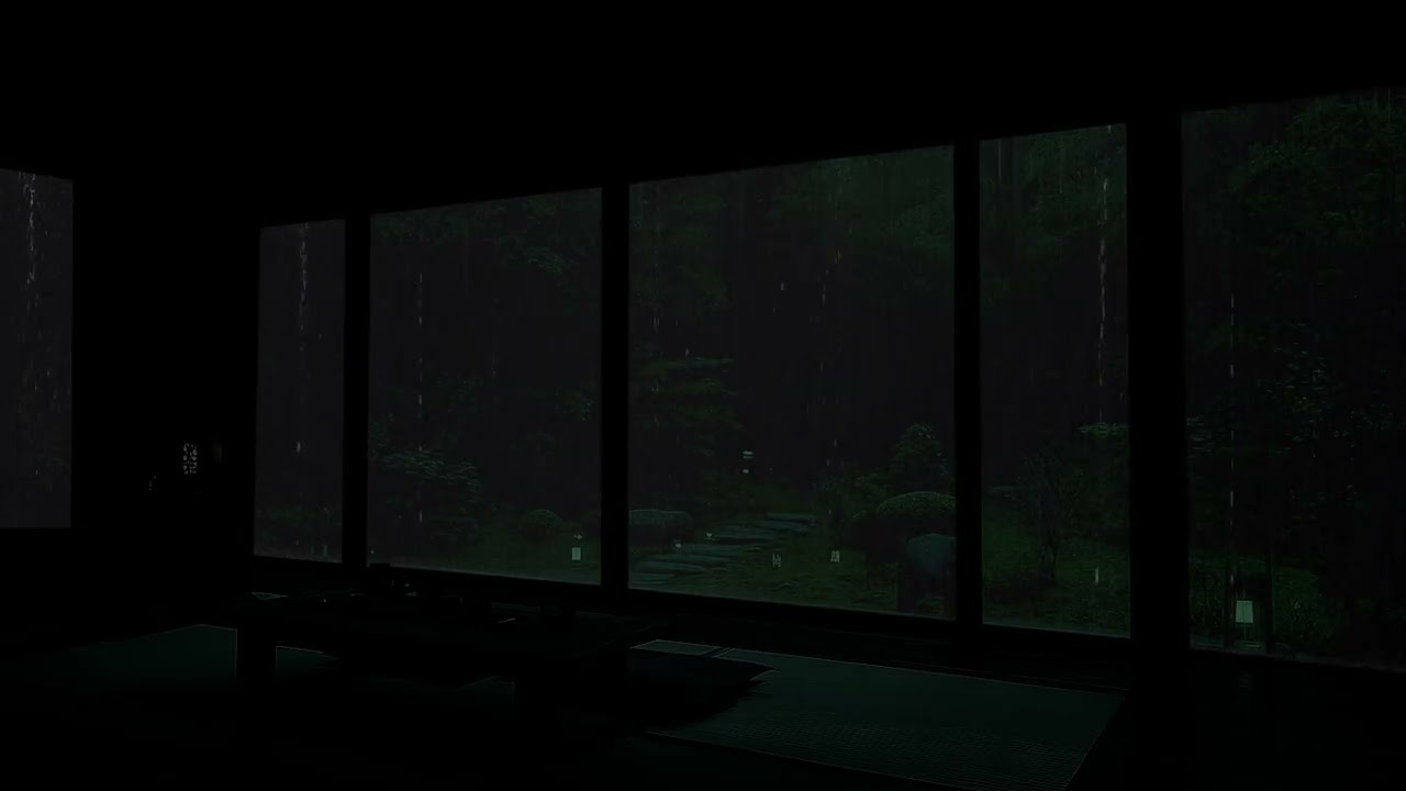 Peaceful Rain by the Forest Cabin Window 🌧 (No Ads) | Quiet Bedroom Sounds for Restful Sleep Tonight