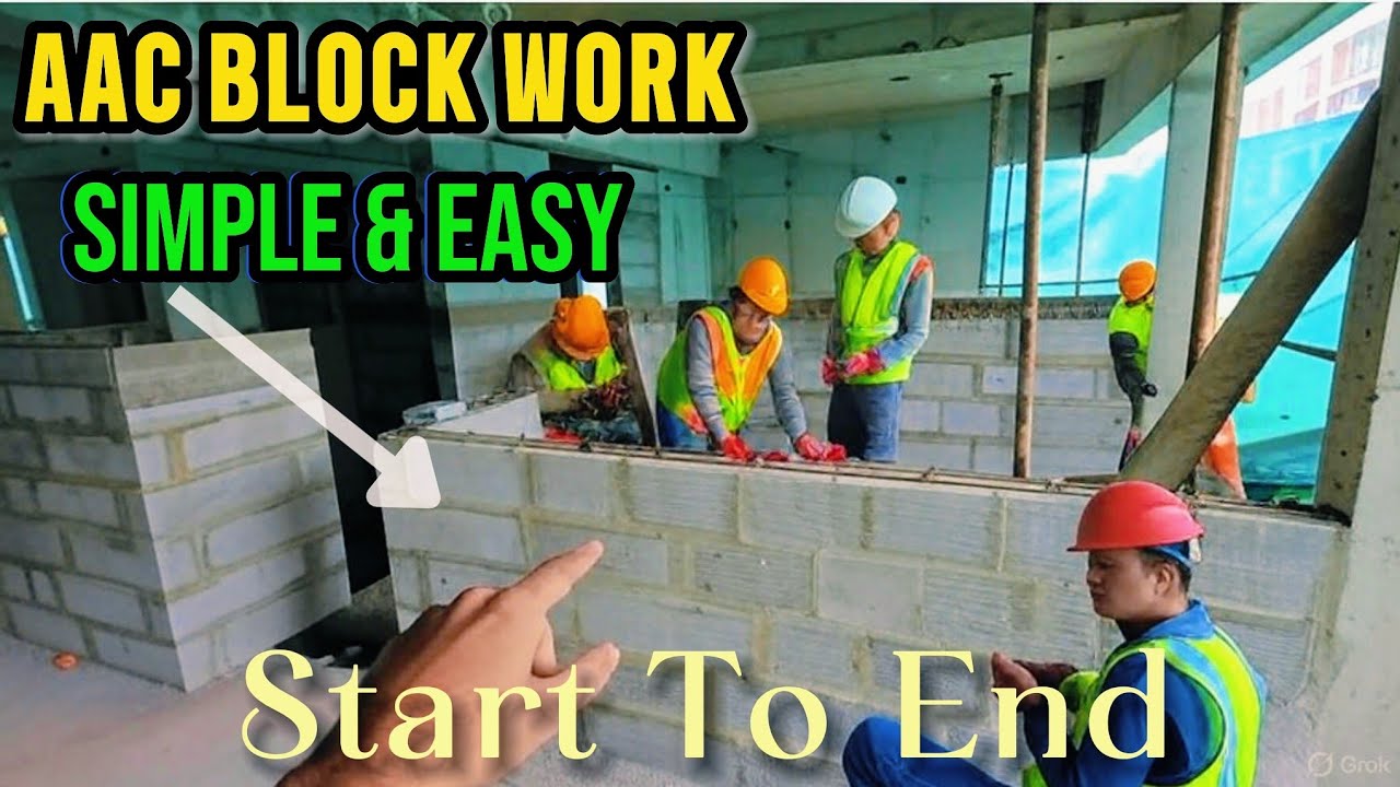 AAC Block Work || AAC Block vs Red Brick Hindi ||