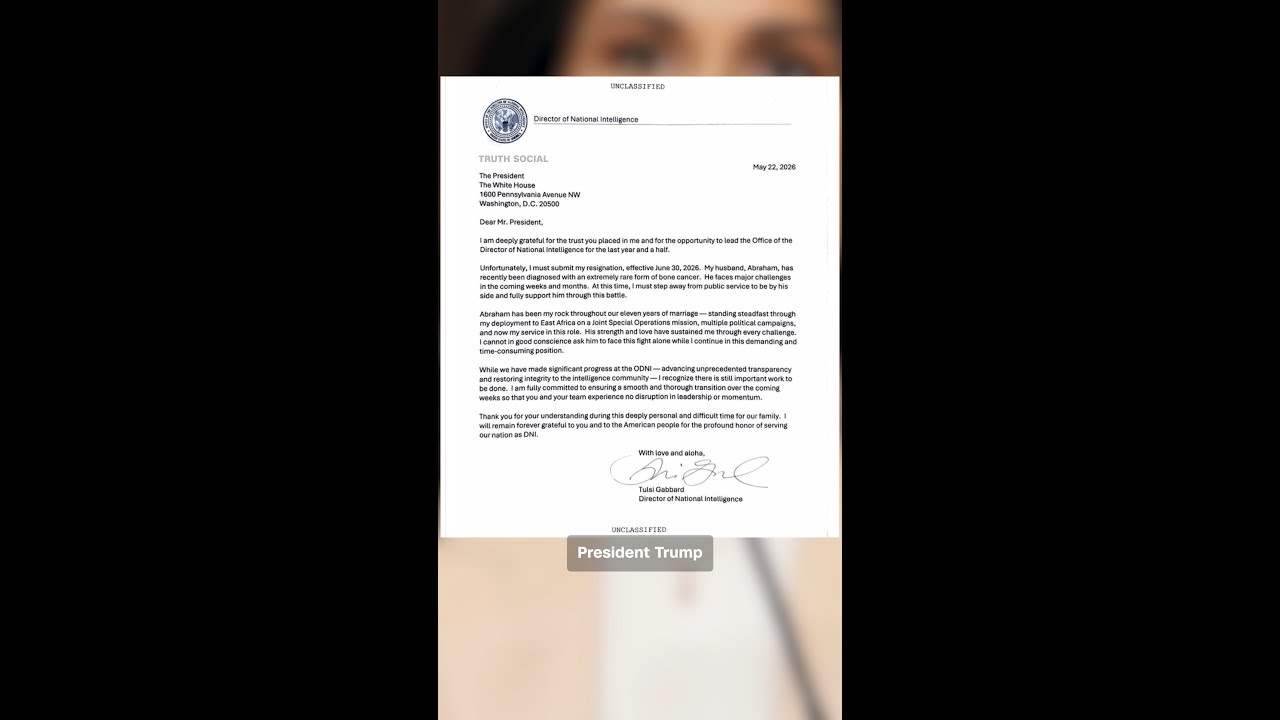 Gabbard resigns as director of national intelligence
