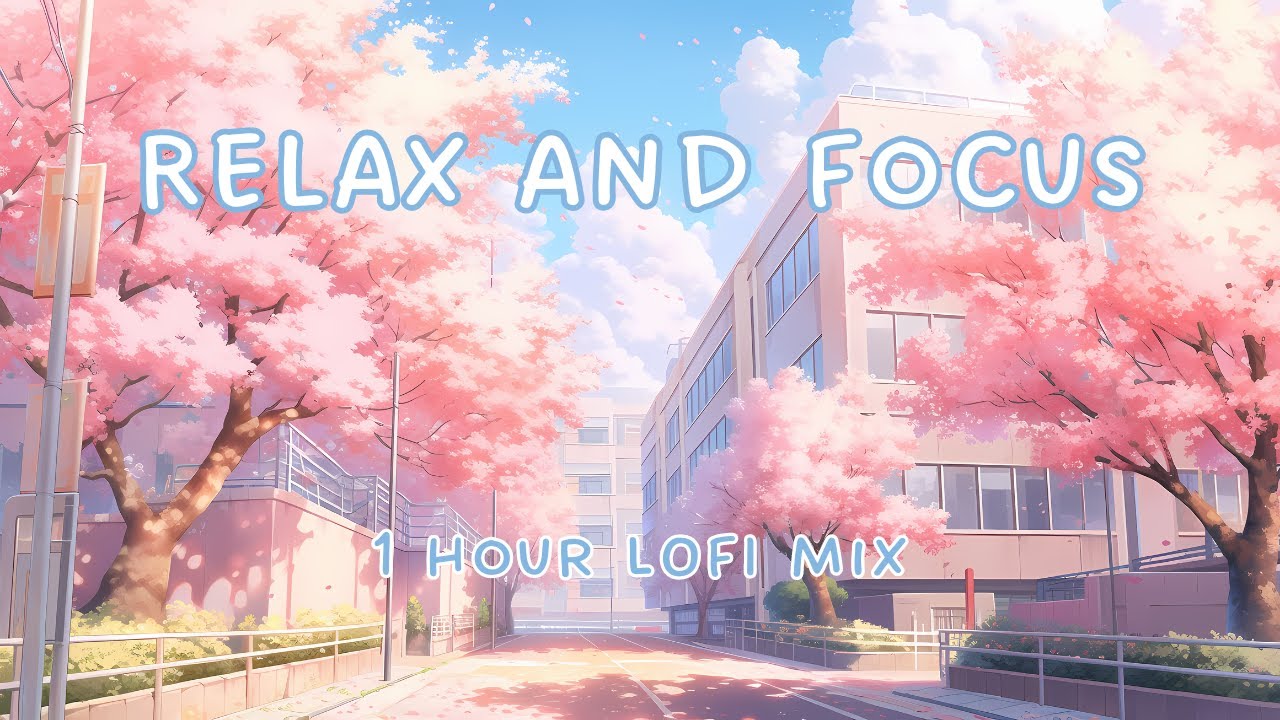 Cherry Blossom - Focus - Study Time  - 1 hour of Chill lofi - DMCA Free - Background music