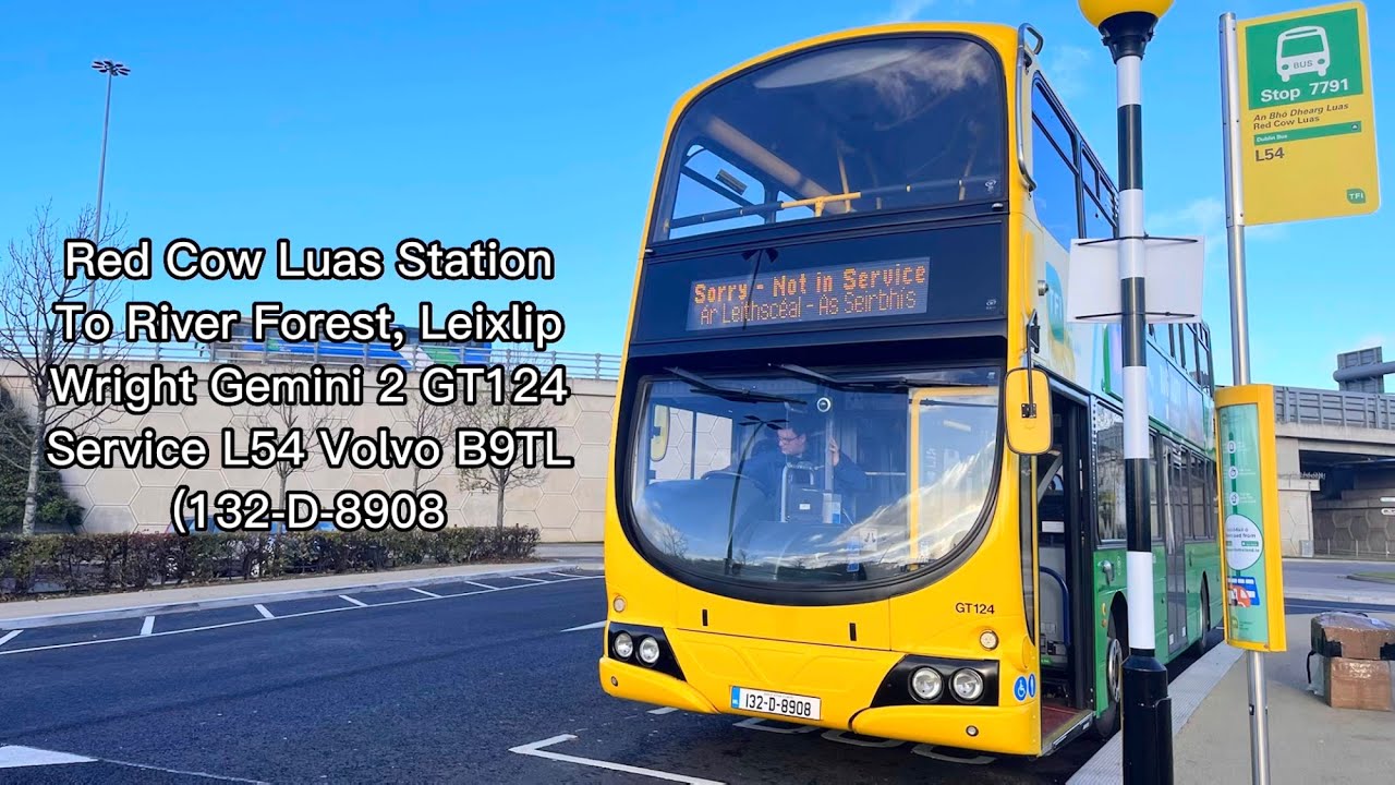 Route: L54 *FULL ROUTE* | Redcow Luas stop to Riverforest | Wright Gemini 2 GT124 (132-D-8908) |