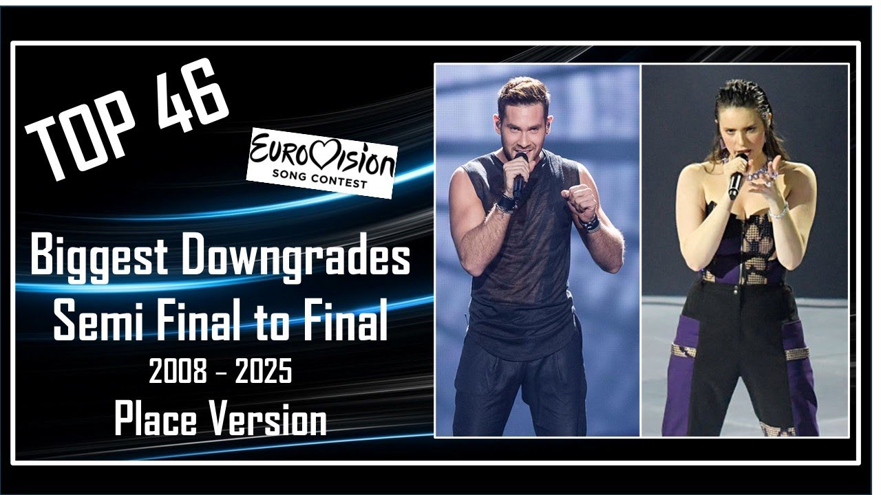 TOP 50 | Biggest Downgrades from Semi Final to Grand Final (Place Version) | Eurovision 2008 - 2025