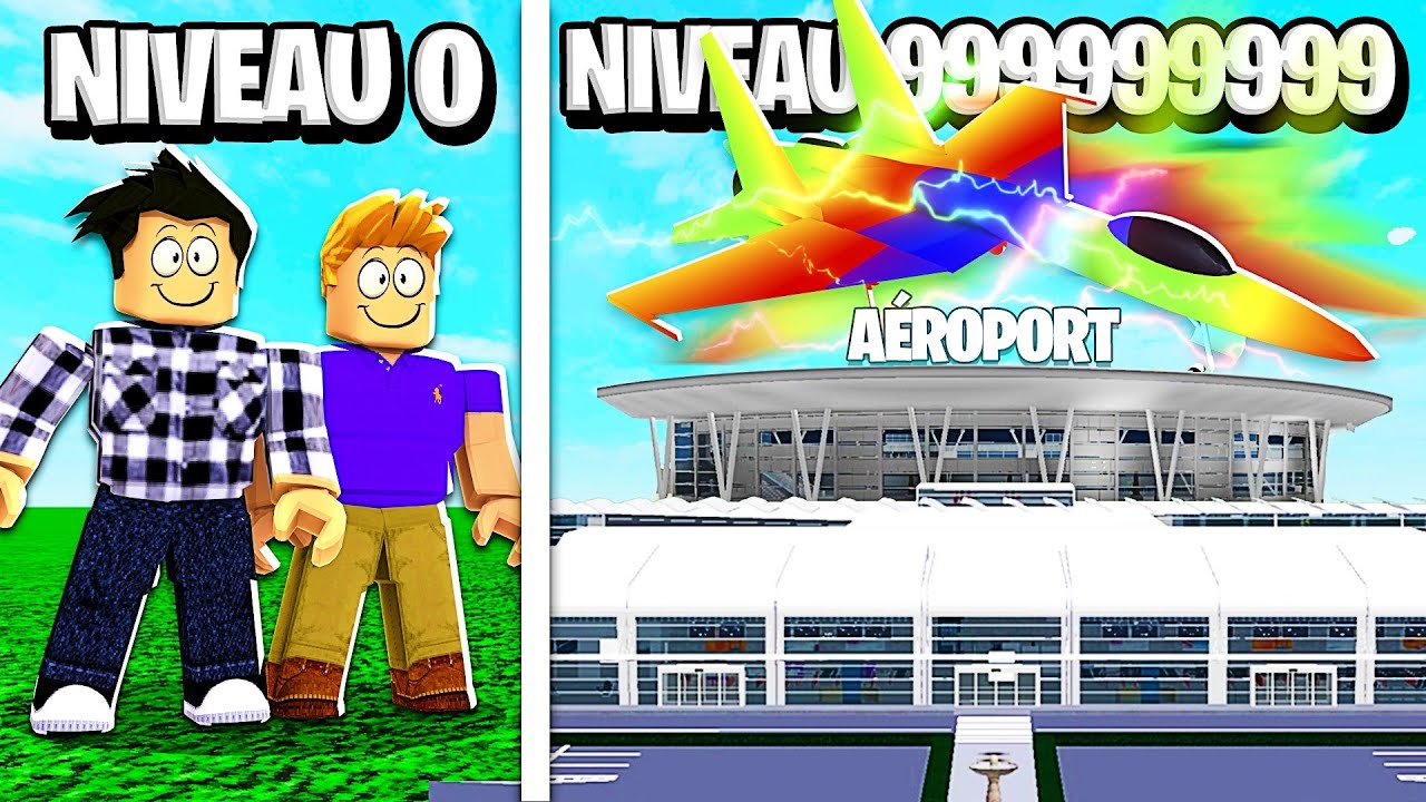 NOTRE AÉROPORT NIVEAU 999,999,999 DANS ROBLOX !
