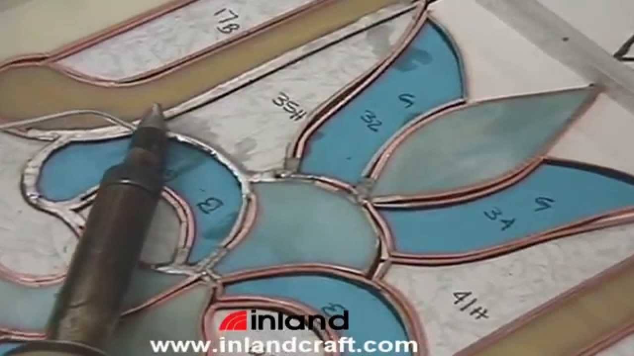 Soldering a Copper Foiled Stained Glass Panel