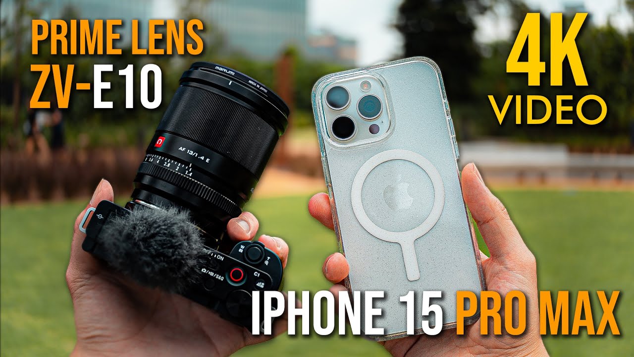 Iphone 15 Pro vs ZV-E10 (Prime Lens) | ProRes vs Slog2 | 4K Video Comparison