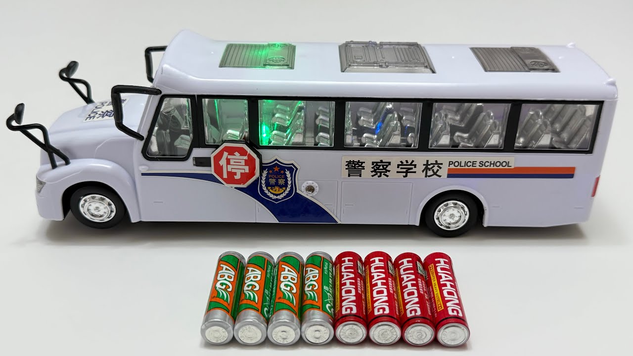 Unboxing City Police School Bus, Electric Tank Fighting Car, City RC Bus, 3D Gear RC Stunt Flip Car