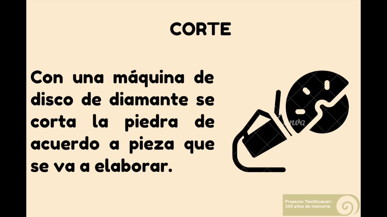 Proceso de producción de piezas de obsidiana.