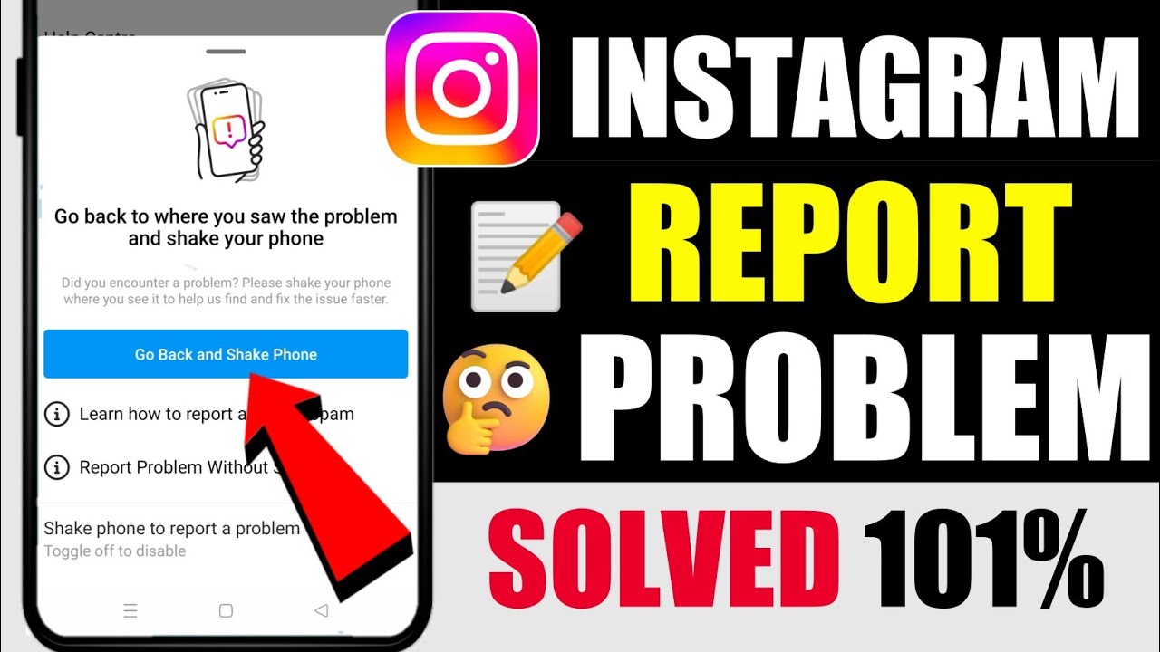 Instagram report a problem not working | shake phone to report problem | Instagram report a problem