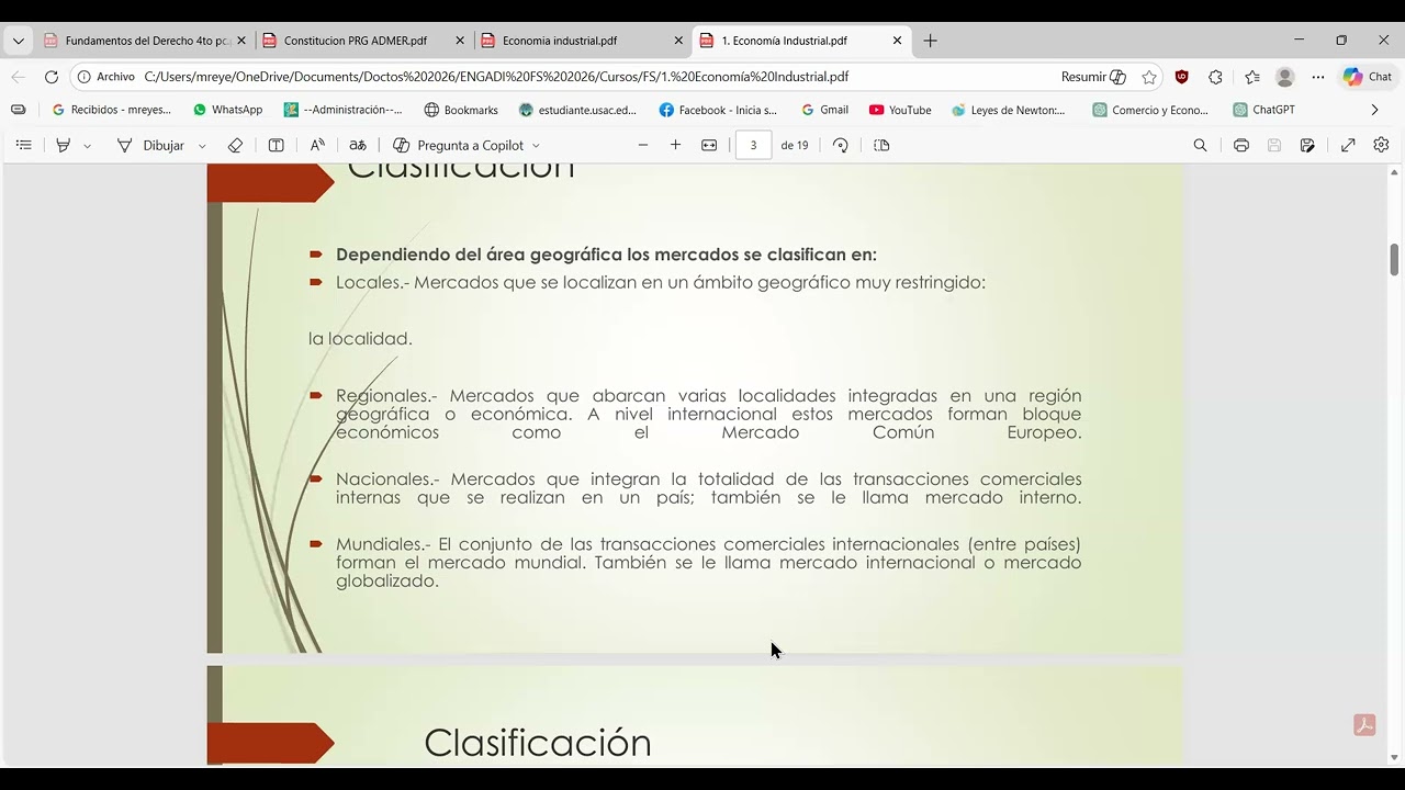 Economía Industrial 6to. Técnicos