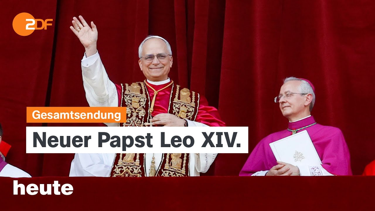 heute 19:00 Uhr vom 08.05.2025 Neuer Papst Leo XIV., Gedenken an Kriegsende, Einstufung der AfD