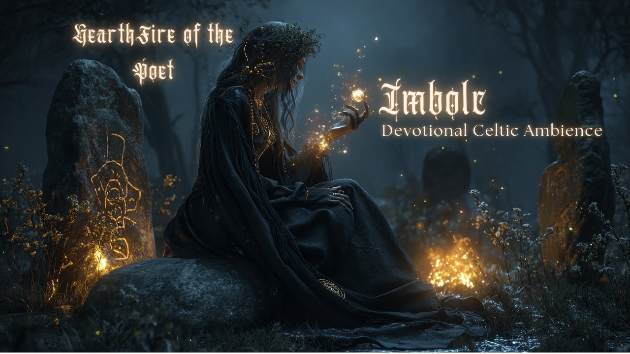 SACRED HEARTH 🔥 Imbolc Celtic Ceremonial Ambience | Warm Drone & Devotional Music (1 Hour • 4K)