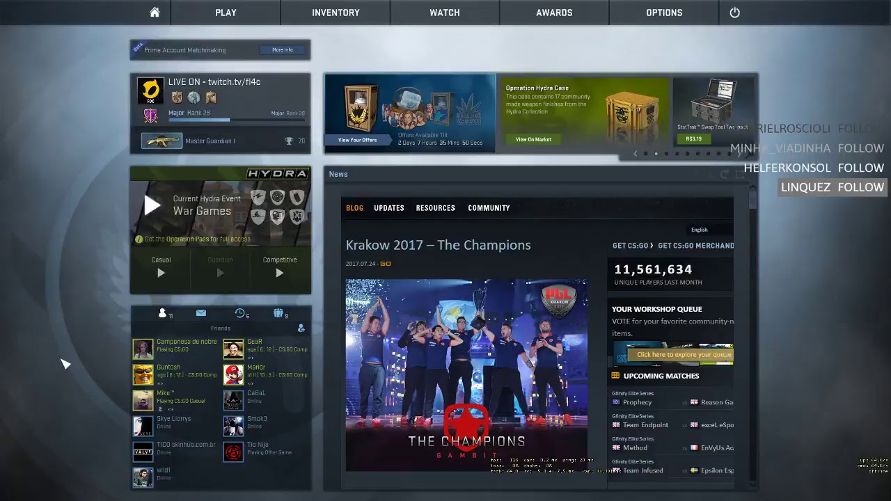CS:GO - Teste de live 60fps pelo Restream