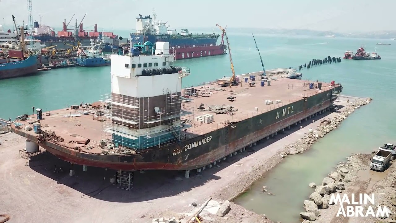 Malin Augustea barge jumbosization commences!
