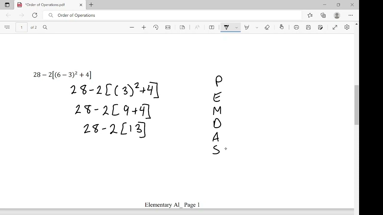 Order of Operations