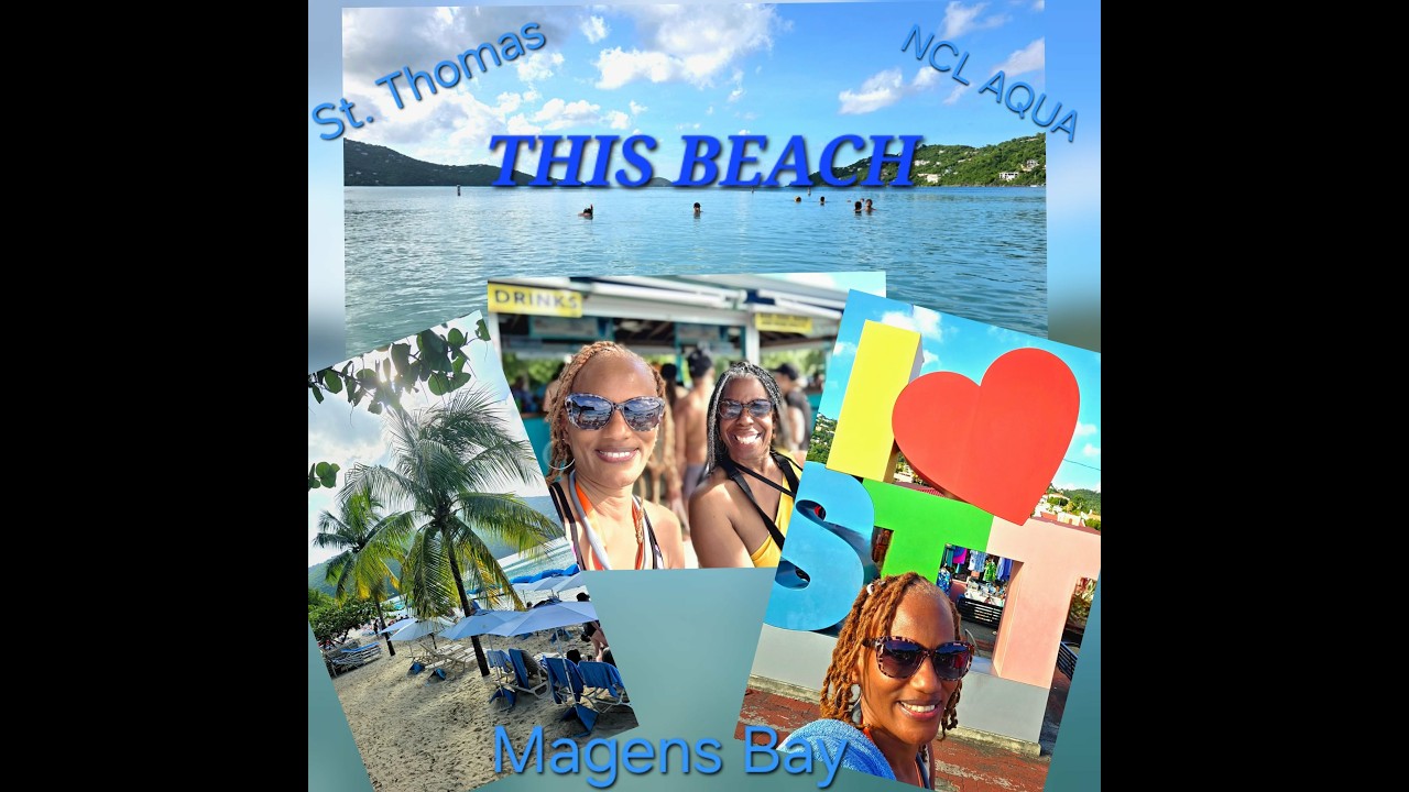 Where are we TripN to | NCL Aqua | St. Thomas Port Day |🌴 Magens Bay Beach, Exploring downtown