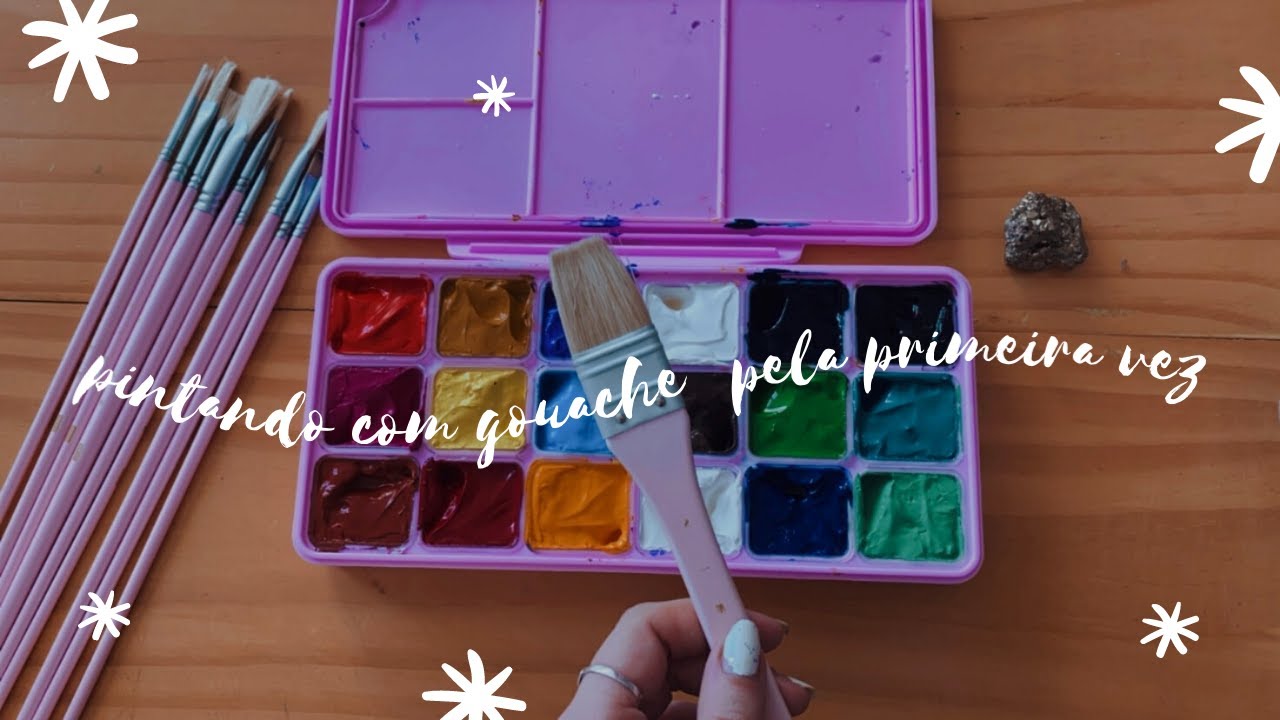 Pintando com gouache himi pela primeira vez