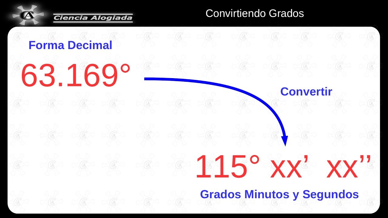 Convertir Grados Decimales a Grados Minutos y Segundos (1 6 0 )