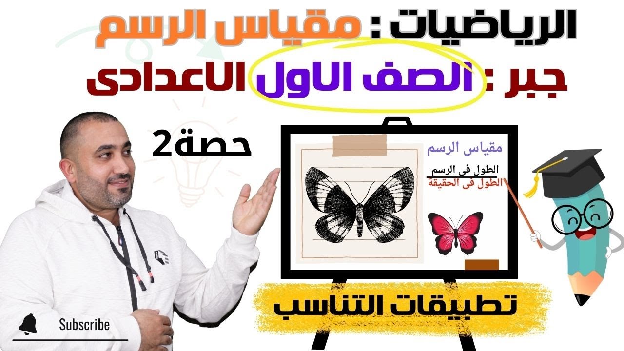 رياضيات الصف الأول الاعدادي - تطبيقات التناسب - مقياس الرسم