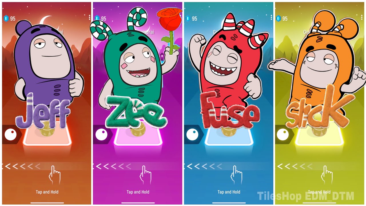 Oddbods Jeff 🆚 Oddbods Zee 🆚 Oddbods Fuse 🆚 Oddbods Slick 🎶 Кто победит?