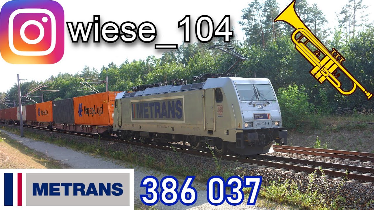METRANS 386 037 mit Lokführer @wiese_104 gibt ein netten Lichtgruß und Saftiges Makro! Am 01.09.2024