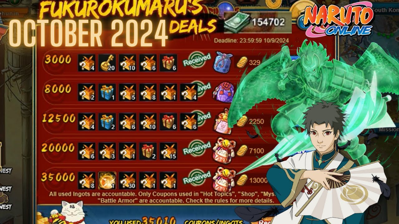 Naruto Online - 35,000 Fuku Deals October 2024