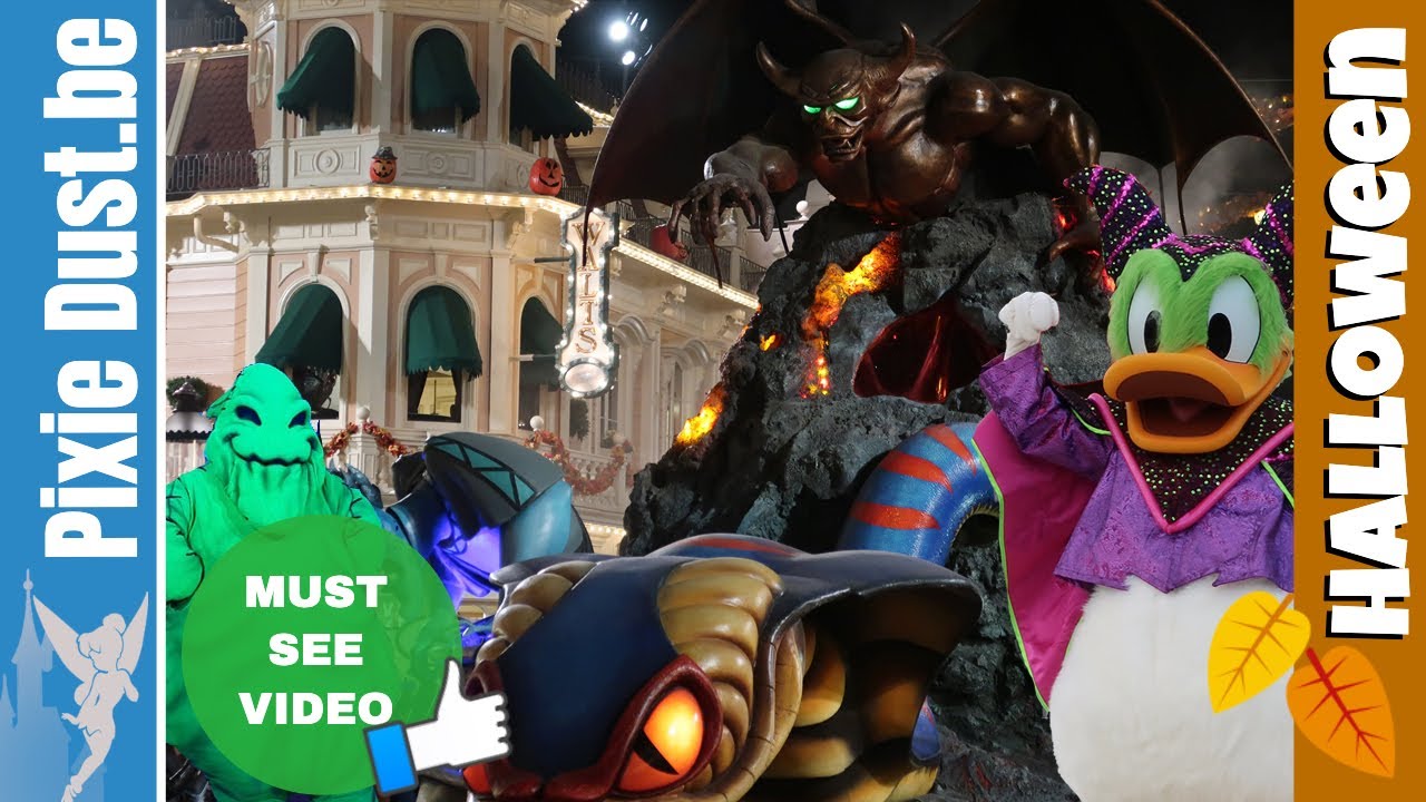 🎃Disney Villains Halloween Parade w/ Oogie Boogie, Maleficent Donald and more Disneyland Paris 2019