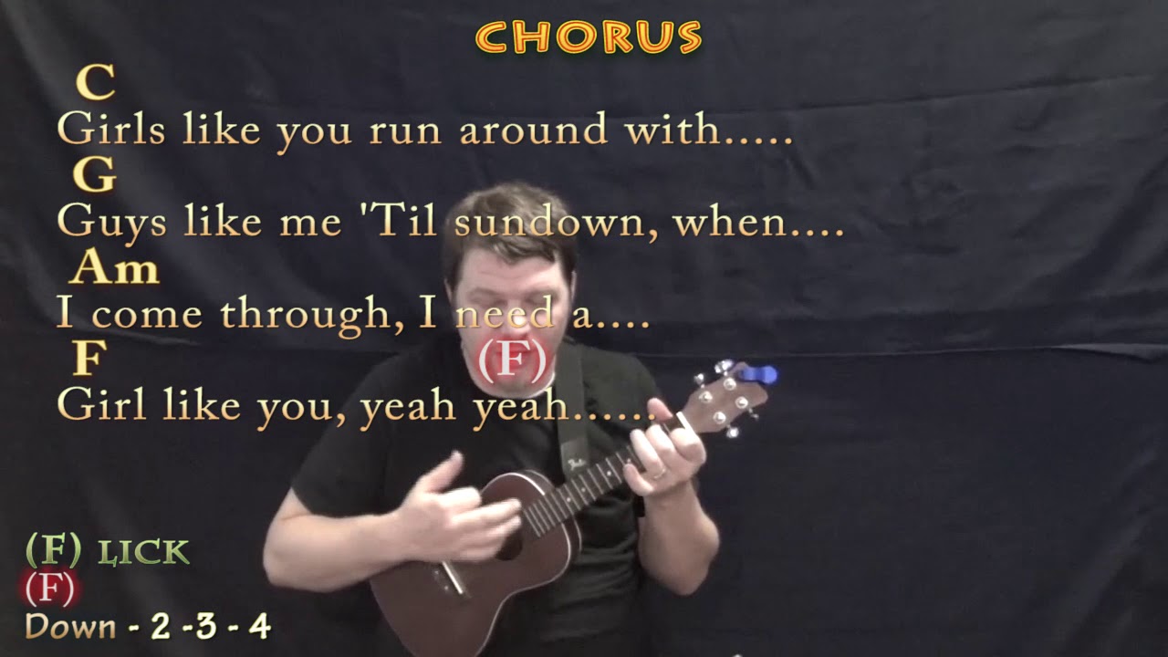 Girls Like You (Maroon 5) Ukulele Cover Lesson in C with Chords/Lyrics