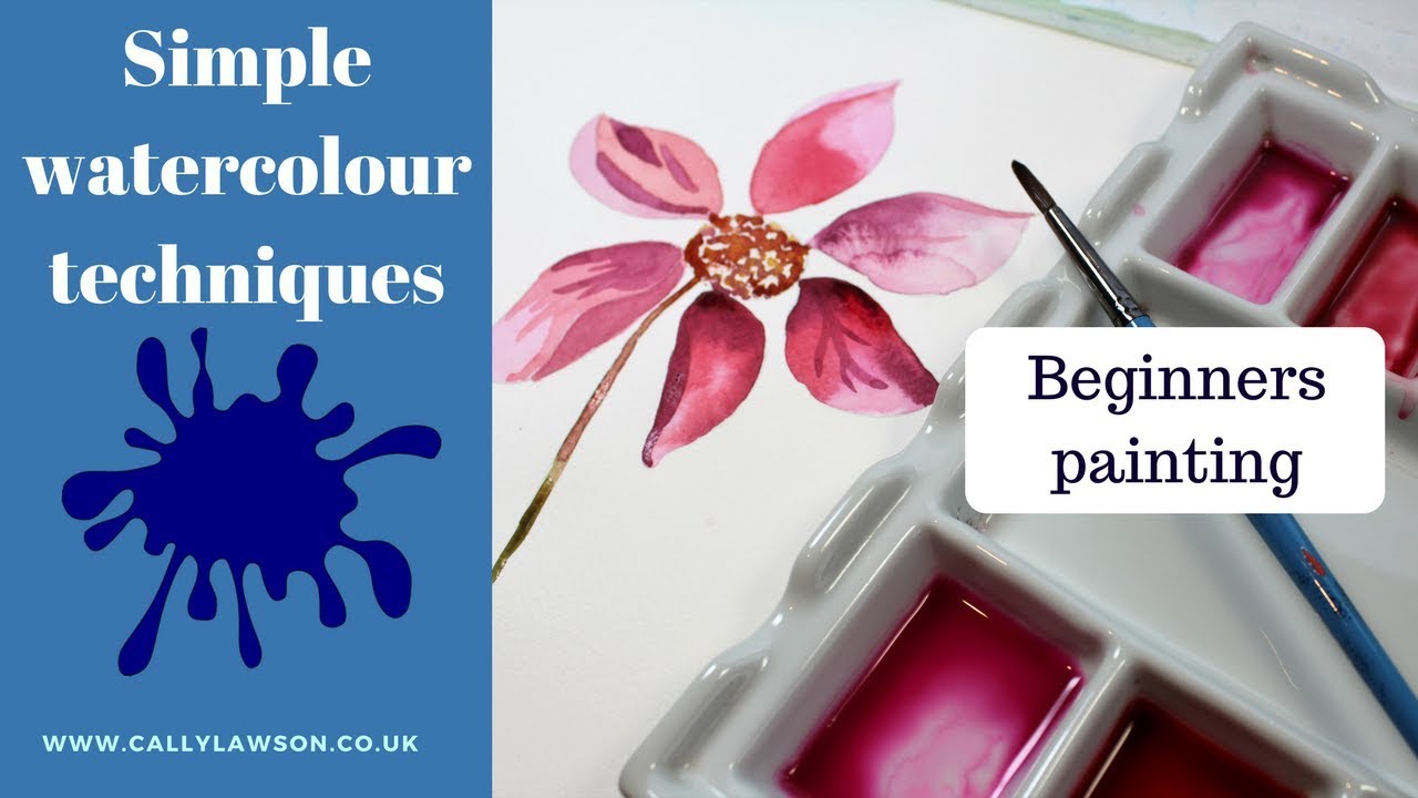 Watercolour techniques for beginners, how to paint with watercolour.