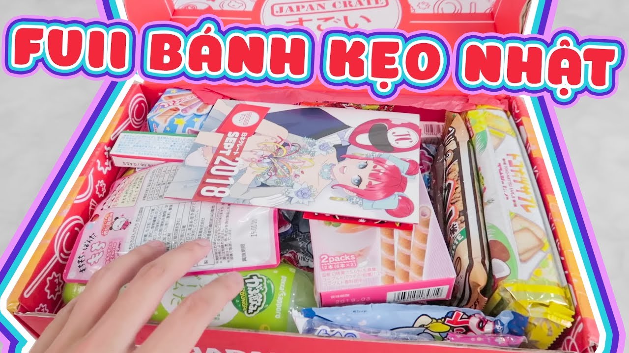 Khui thùng full bánh kẹo từ Nhật Japan Crate tháng 9