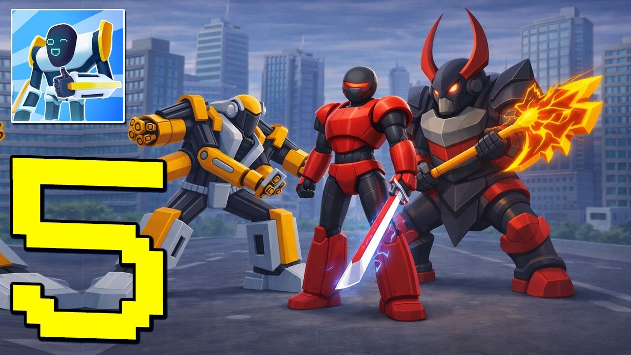 Mechangelion - Robot Fighting : Gameplay Walkthrough Part 5 (Android,iOS)