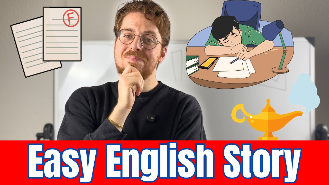 The Lazy Boy and the Genie | Easy English Story (Comprehensible Input)