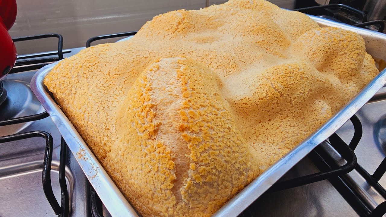 BOLO DE POLVILHO- SEM LEITE SEM QUEIJO  - FÁCIL e RÁPIDO