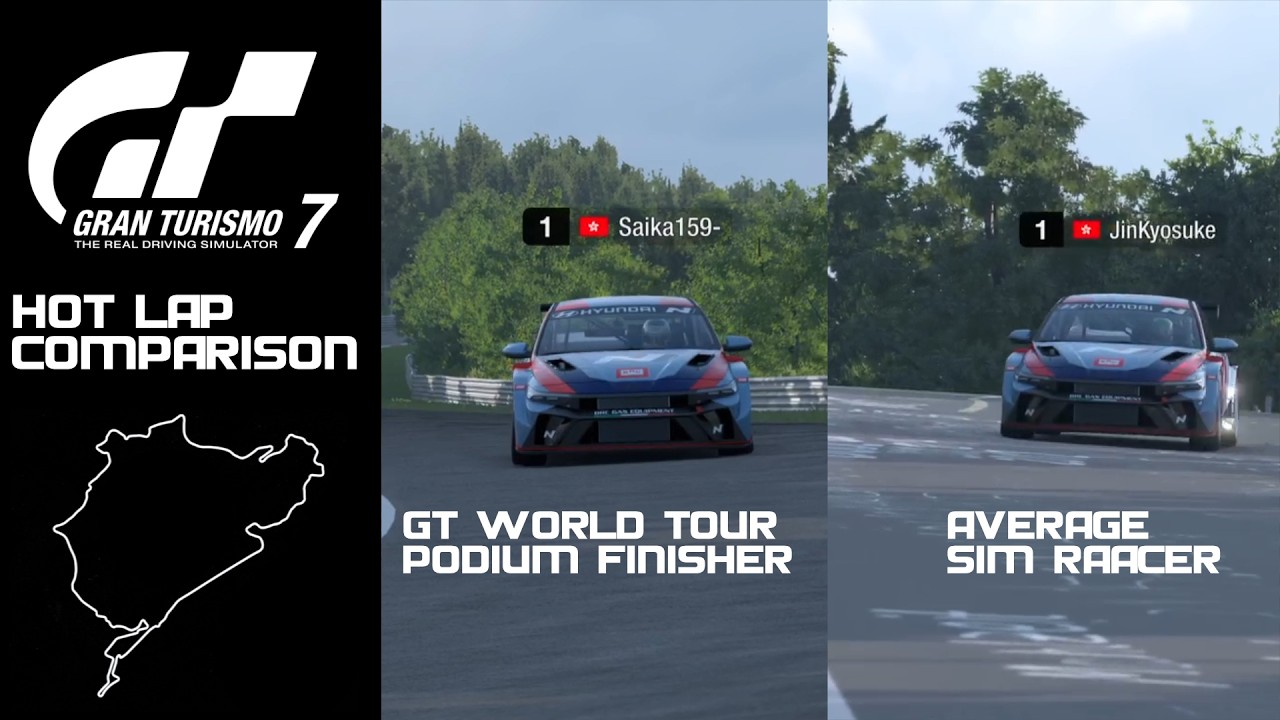 Gran Turismo 7 - how much difference are there between me and a GT world tour Podium Finisher?