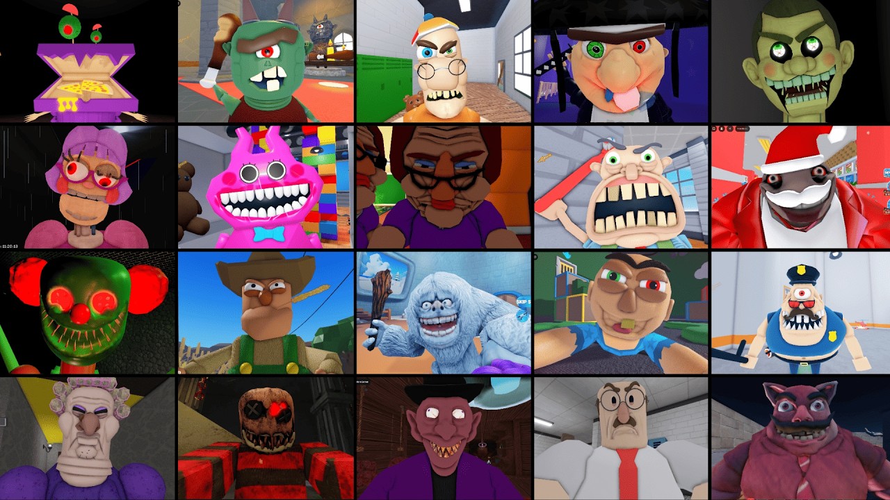 EPIC SCHOOL ESCAPE, MR FUNNY'S TOYSHOP, FREDDY'S MANSION, MISS ANI TRON, ROBLOX JUMPSCARE'S