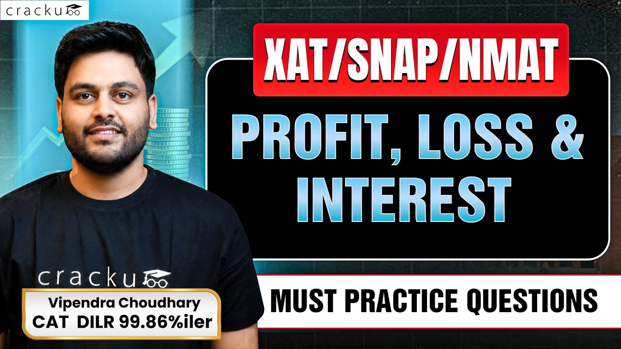 🔥 Profit, Loss & Interest for XAT, NMAT & SNAP 2026 | Quant Live Marathon 🔴