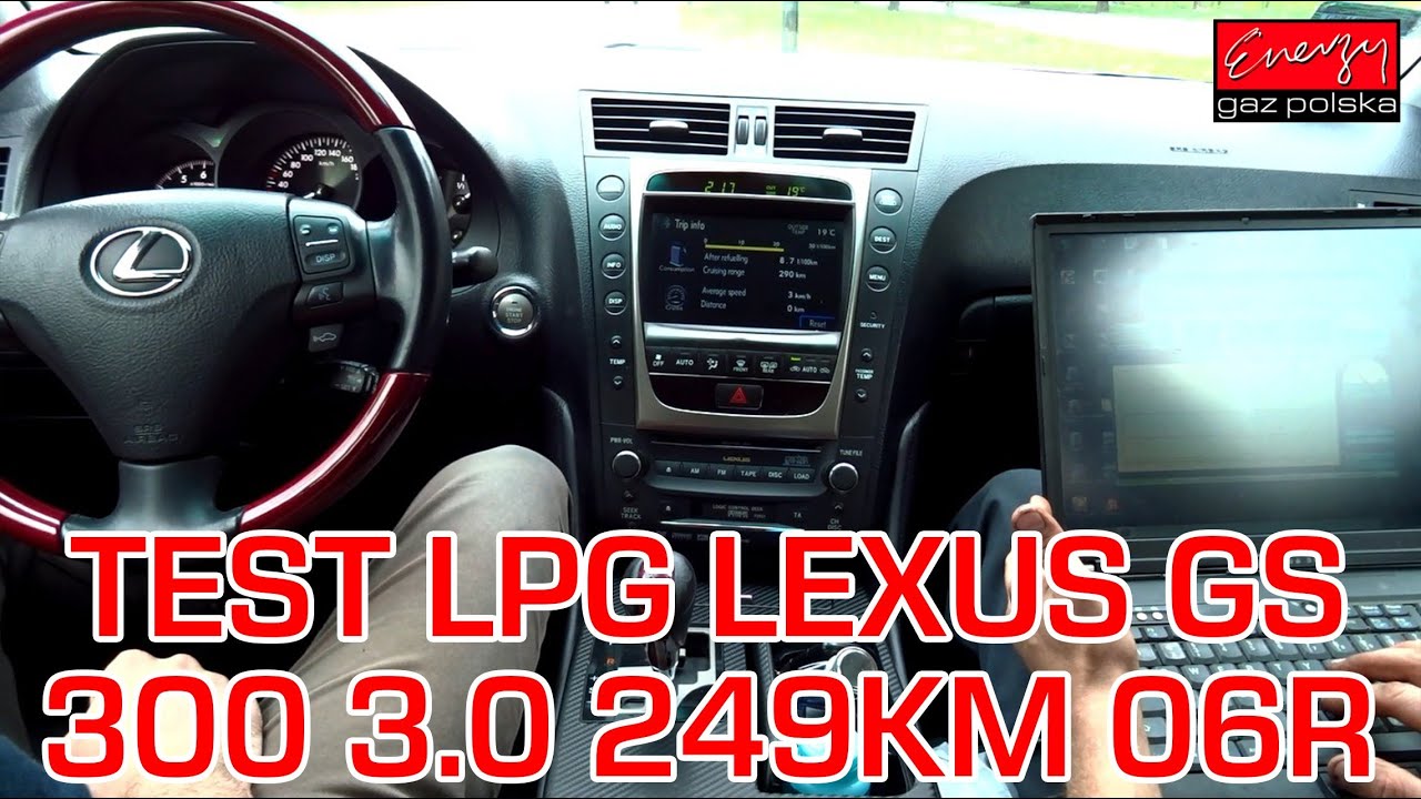 Jazda próbna testowa: Test LPG Lexus GS 300 z 3.0 249KM 2006r w Energy Gaz Polska na gaz