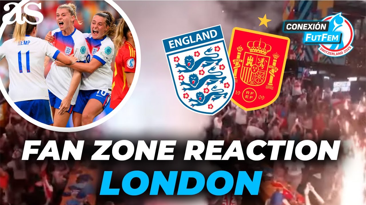 EURO FINAL | FAN ZONE REACTION IN LONDON to ENGLAND'S VICTORY over SPAIN