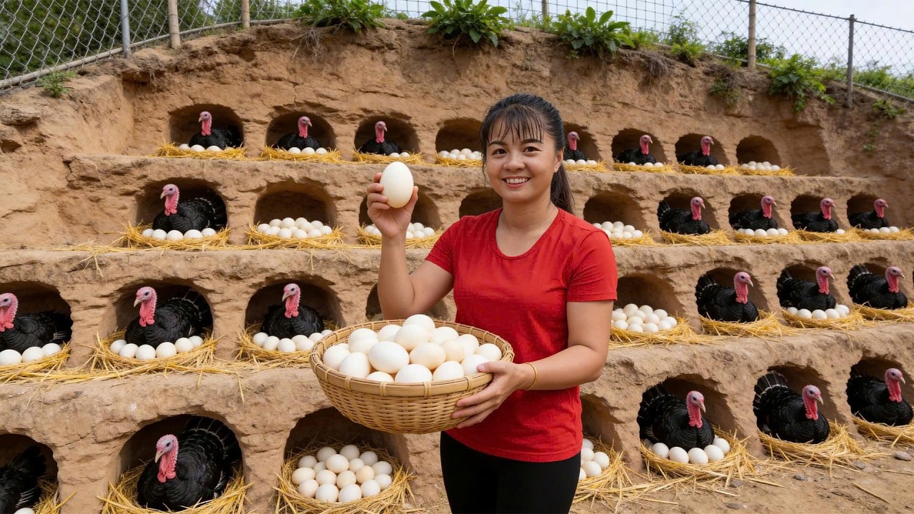 Building Pheasant Nests for Tet | Harvesting Big Pheasant Eggs & Selling at the Market