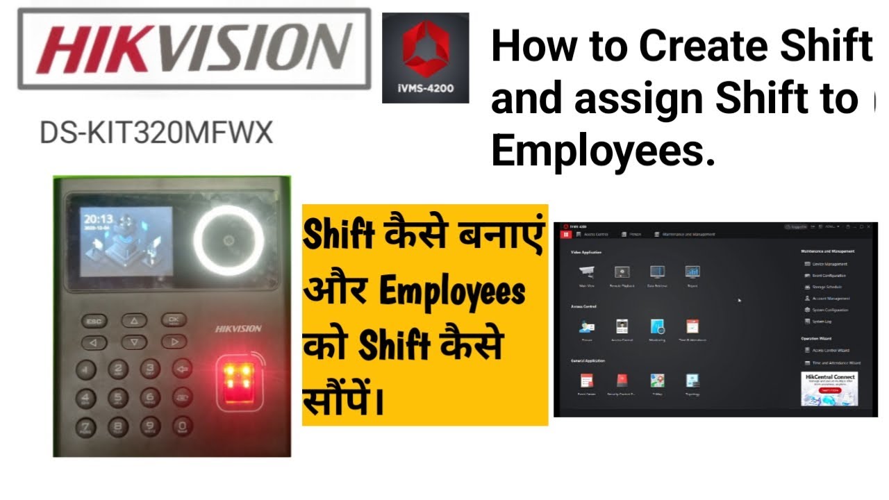 Ivms 4200 time attendance  setup | Hikvision biometric attendance shift time setting