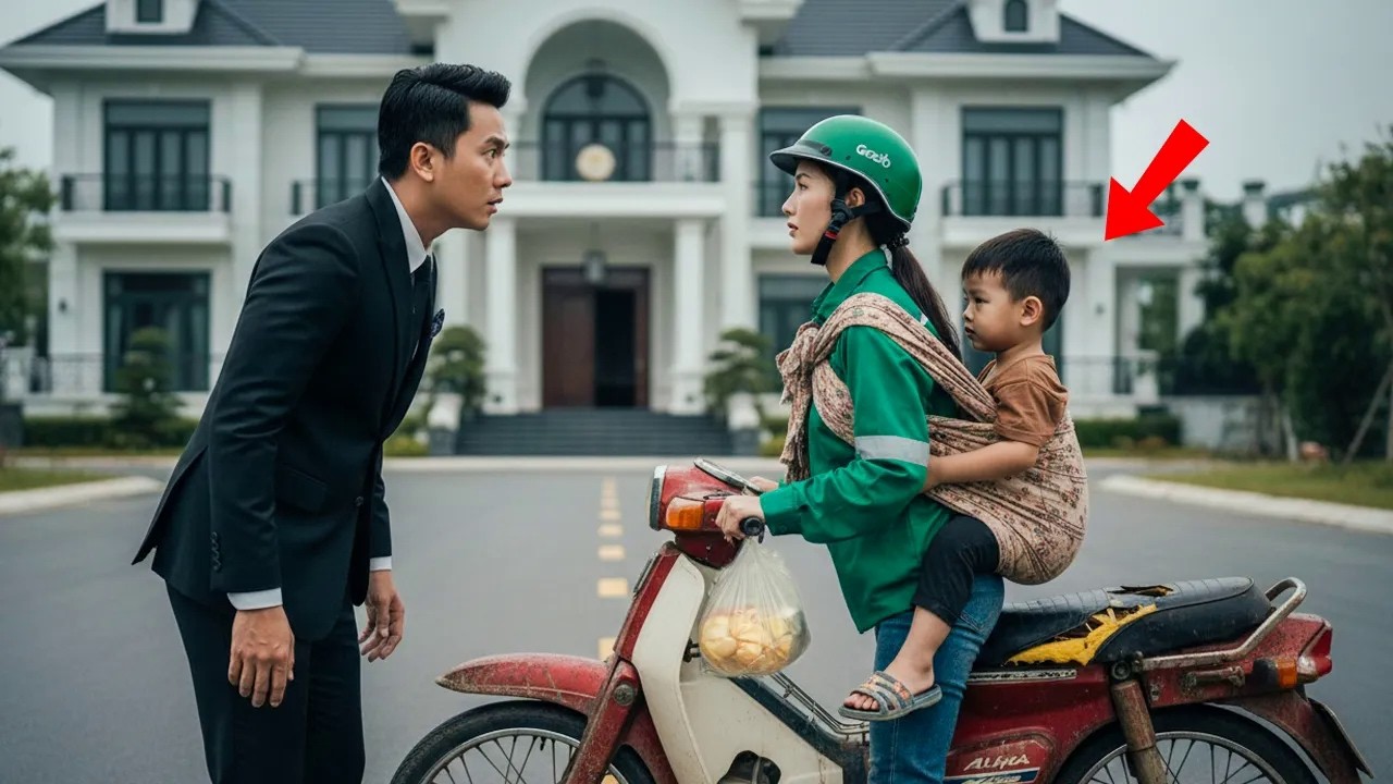 Tỷ Phú Đặt Đồ Ăn Đêm, Chết Lặng Khi Thấy Cô Xe Ôm Giao Hàng Là Vợ Cũ Địu Đứa Trẻ Sau Lưng Đi Cùng