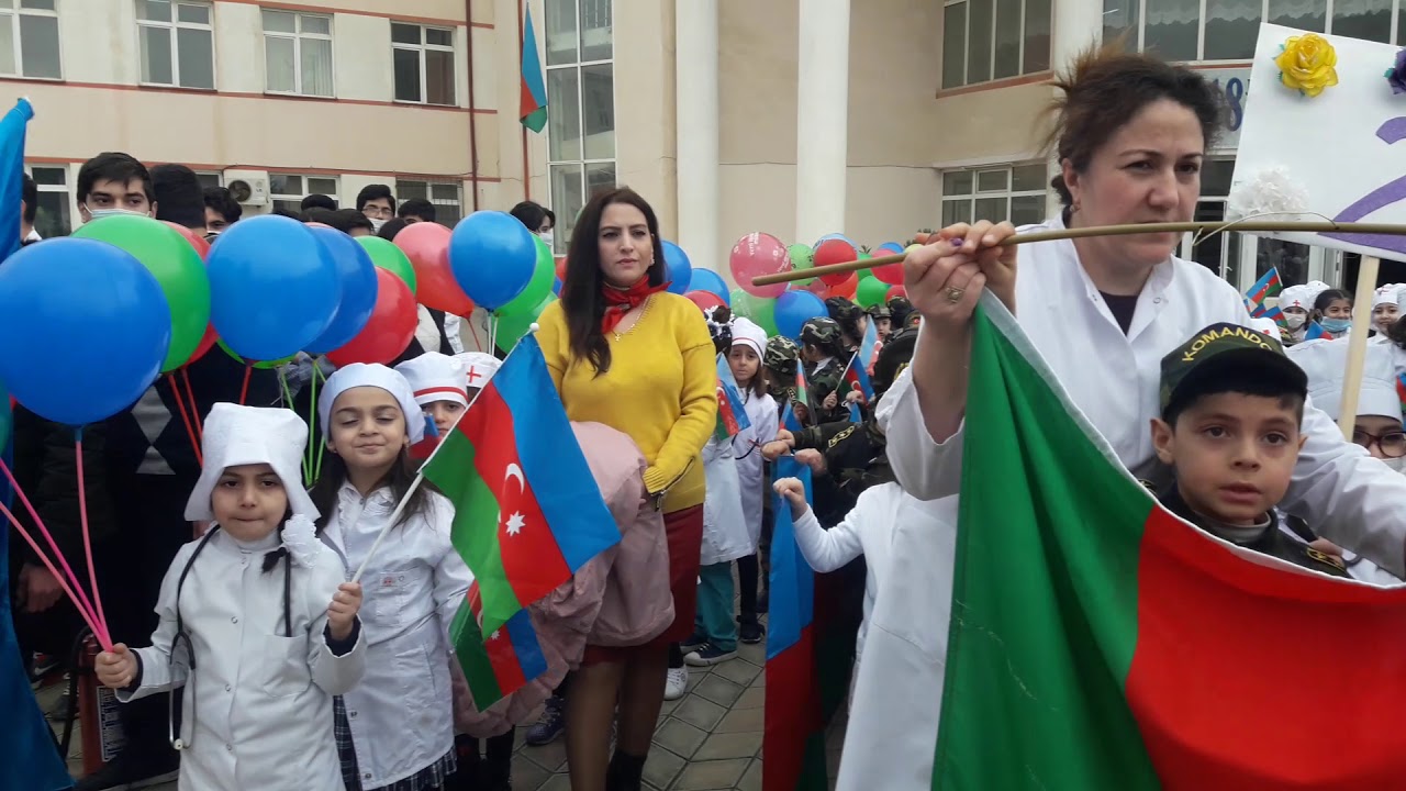 318 sayli mektebde 1 Mart Mulki Mudafie gunu qeyd edildi