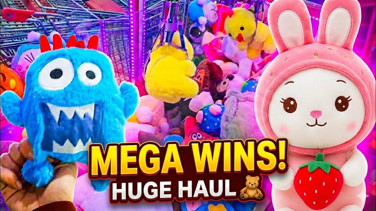 Only Wins at the Claw Machines — One Catch After Another!