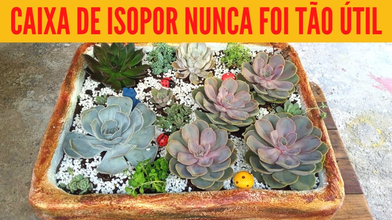 Como fazer um vaso com caixa de isopor fácil e prático