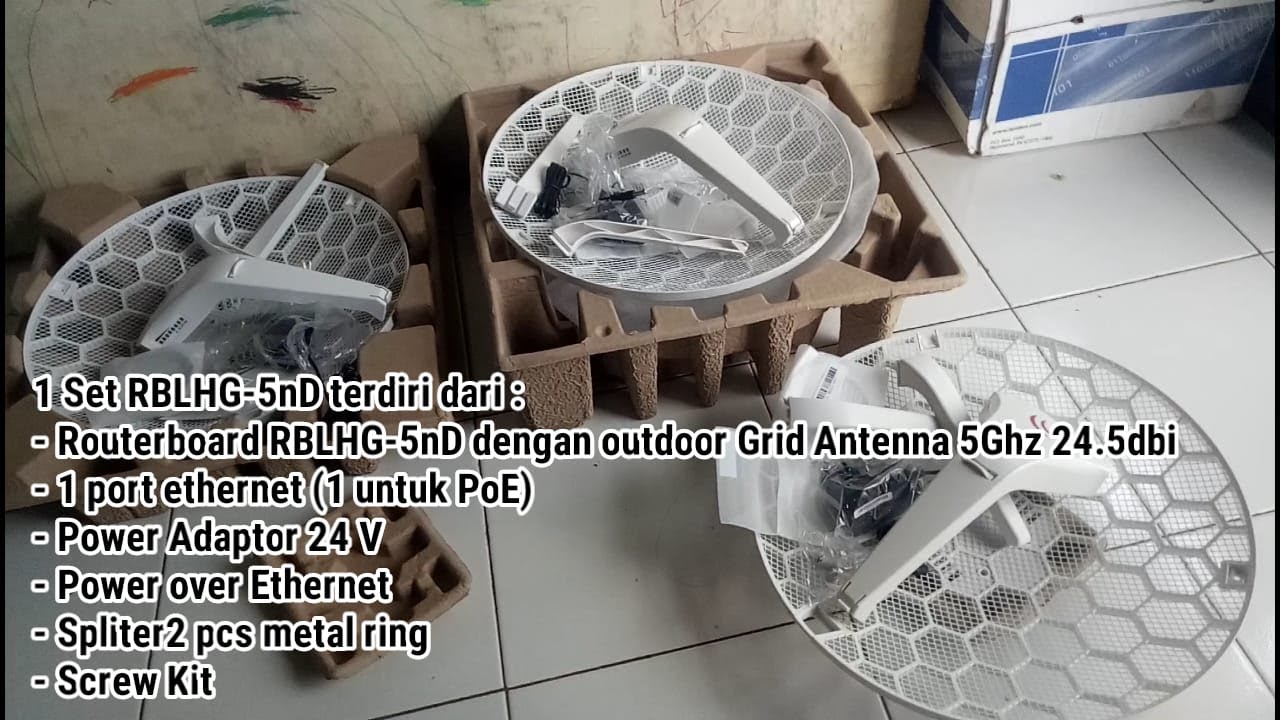 UNBOXING mikrotik outdoor and How to Assemble Mikrotik LHG 5nD -Embedded Wireless RB LHG 5nD-