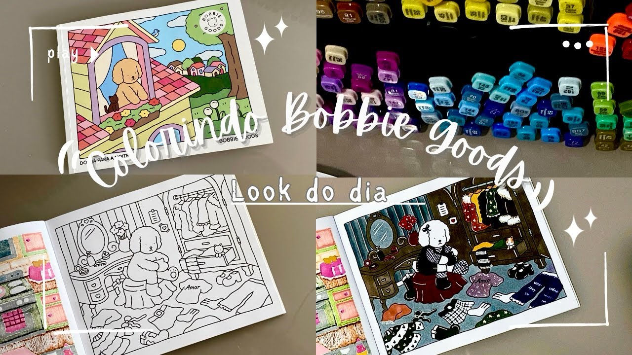 Look do dia Bobbie Goods Do dia para a noite Coloring with me 🌷