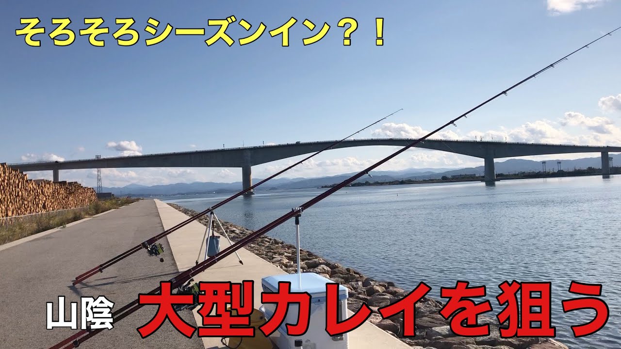 大型カレイの出る境水道で時期早々に投げてみた