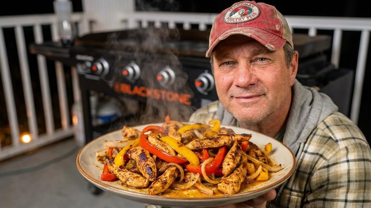 Chicken Fajitas on a Blackstone Grill