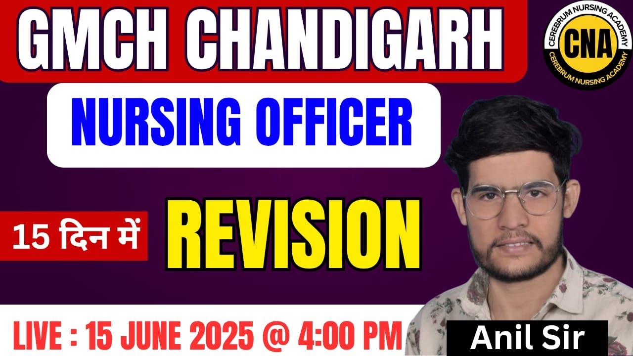 GMCH Nursing Officer Exam || Revision || PYQ || Important Question Session By Anil Sir