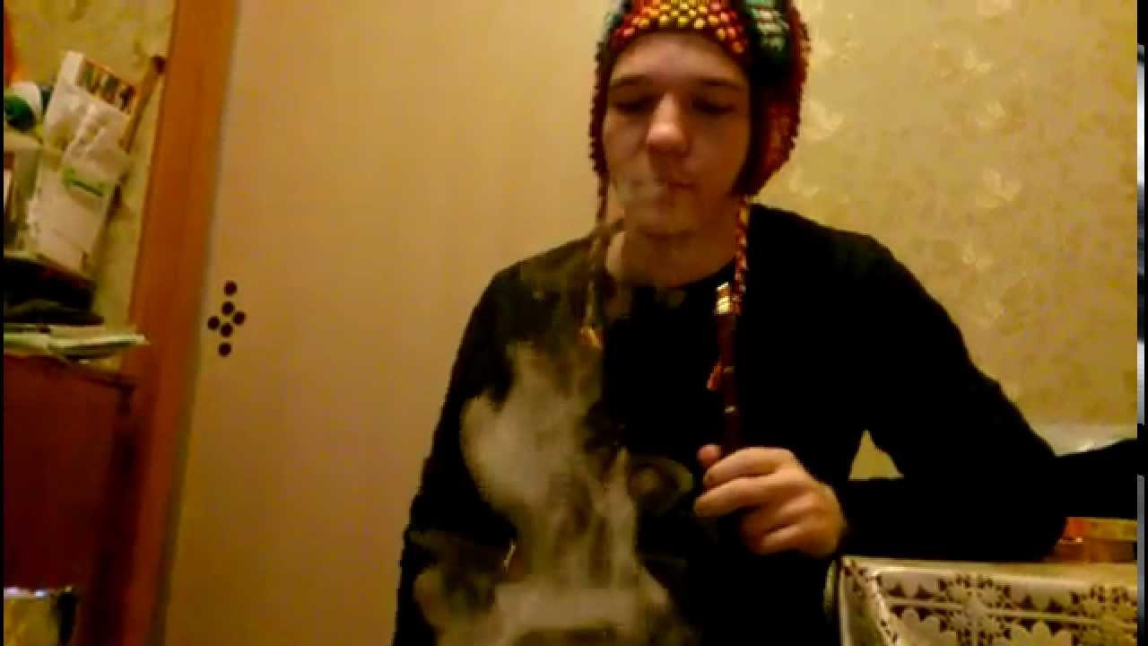 Hookah trick smoke rings through ring
